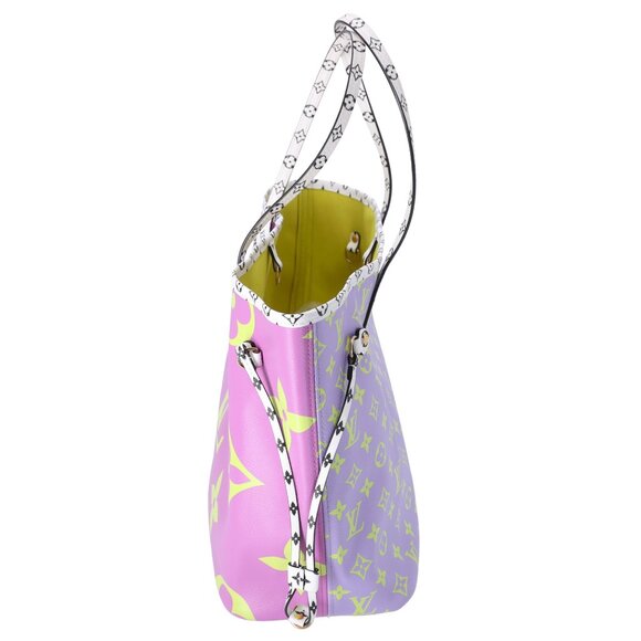 Louis Vuitton Giant Monogram Neverfull MM Tote Pink Lilac - Picture 4 of 10